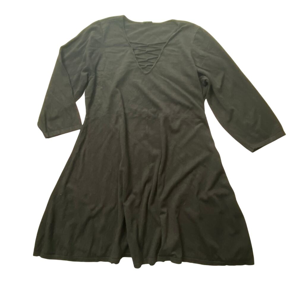 Torrid Black Stretchy Knit Fit & Flare Dress Plus Size 2X